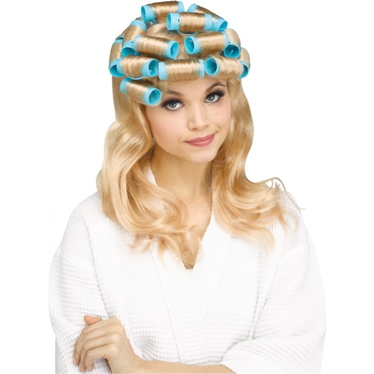 50s Housewife Blonde Wig With Rollers | 1950s | Wigs And Hair Pieces 1 50s Housewife Blonde Wig With Rollers | 1950s | Wigs And Hair Pieces