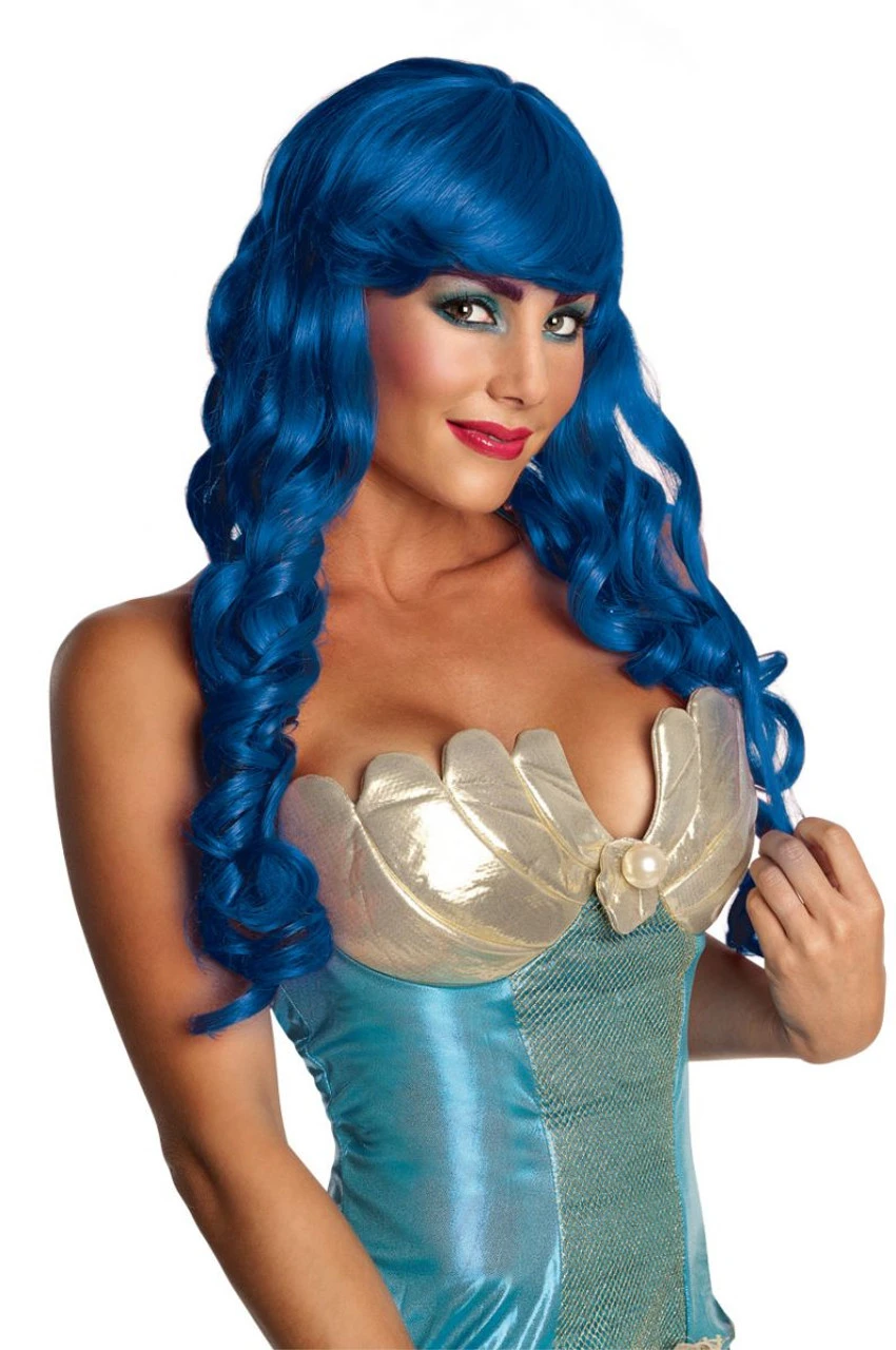Blue Mermaid Wig | Mythical Creatures | Wigs And Hair Pieces 1 Blue Mermaid Wig | Mythical Creatures | Wigs And Hair Pieces