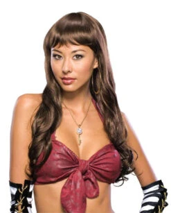 Elise Brown Long Curly Wig W/Bangs | Wigs And Hair Pieces | Wigs And Hair Pieces