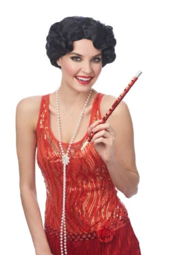 20s Daisy Gatsby Flapper Wig - Black | 1920s | Wigs And Hair Pieces