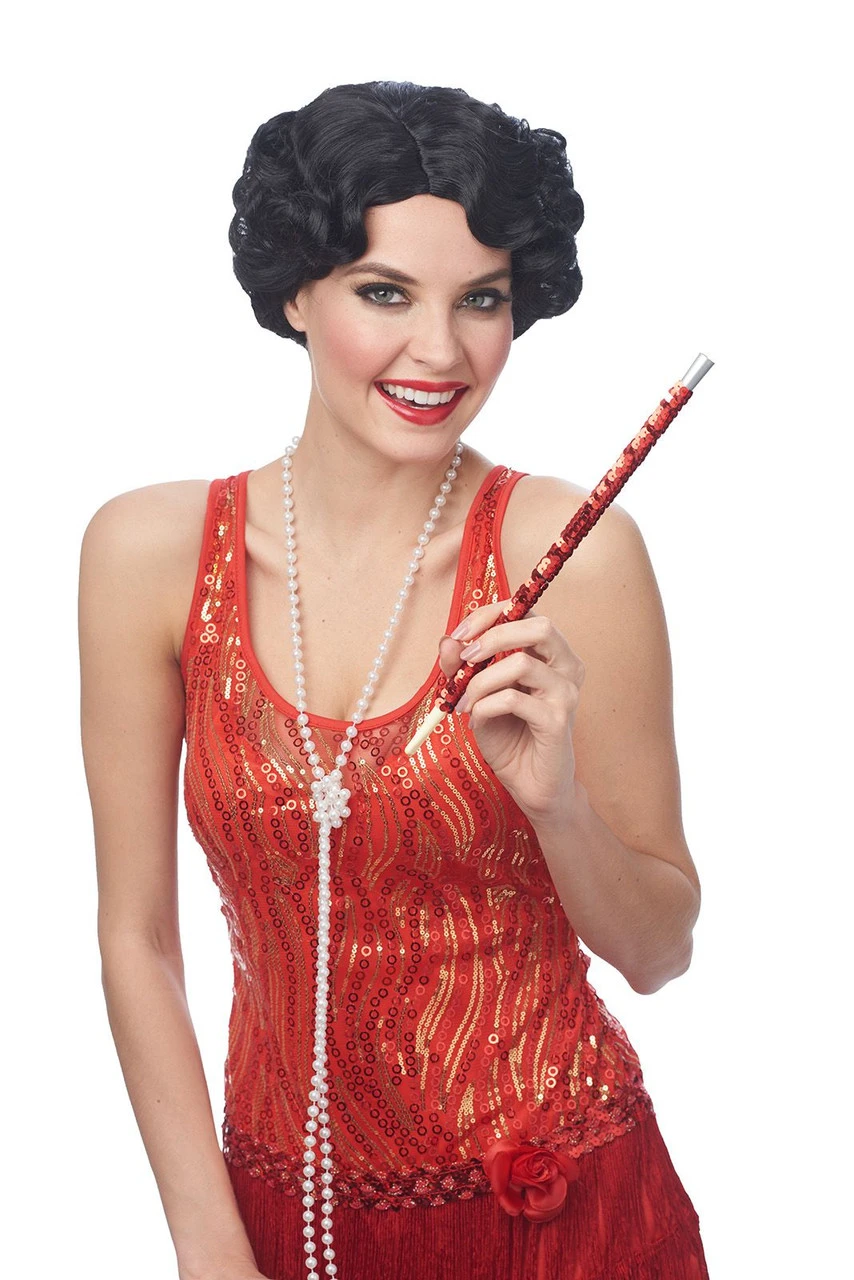 20s Daisy Gatsby Flapper Wig - Black | 1920s | Wigs And Hair Pieces 1 20s Daisy Gatsby Flapper Wig - Black | 1920s | Wigs And Hair Pieces