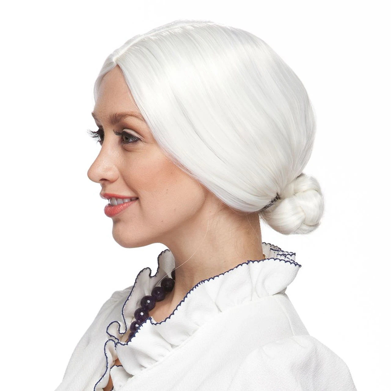 Old Lady Wig With Bun - White | 100 Days | Wigs And Hair Pieces 1 Old Lady Wig With Bun - White | 100 Days | Wigs And Hair Pieces