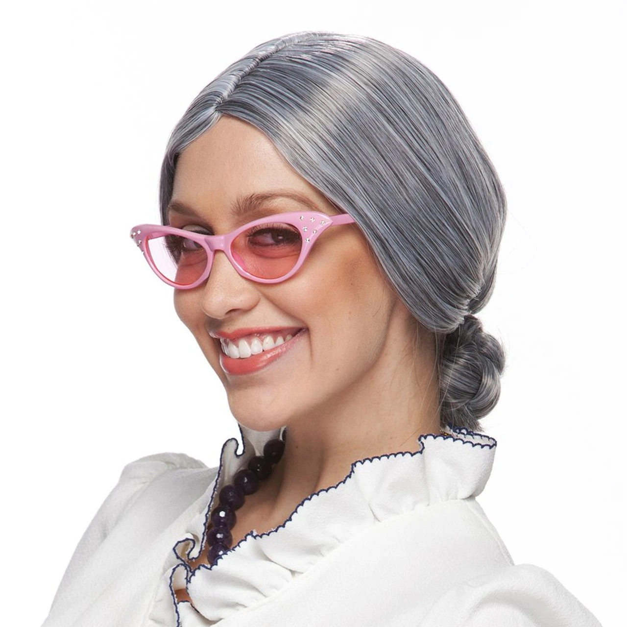 Old Lady Wig With Bun - Grey | 100 Days | Wigs And Hair Pieces 1 Old Lady Wig With Bun - Grey | 100 Days | Wigs And Hair Pieces