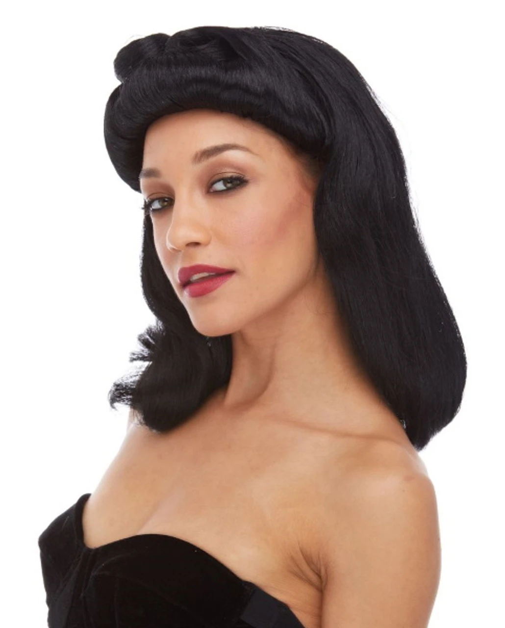 40s Black Pin Up Girl Victory Rolls Wig | 1940s | Decade Wigs | Wigs 1 40s Black Pin Up Girl Victory Rolls Wig | 1940s | Decade Wigs | Wigs