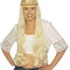 Long Blonde Hippie Rocker Wig With Bandanna | 1960s | Decade Wigs