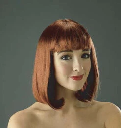 Barbara Long Straight Auburn Bob Wig | Box Bob | Wigs And Hair Pieces