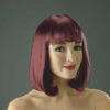 Barbara Long Straight Burgundy Bob Wig | Box Bob | Wigs And Hair Pieces