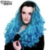 Lace Front Curly Dark Roots Aqua Mix | Heat Styleable Anime Wig | Rockstar Wigs
