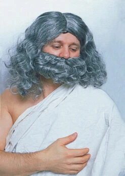 Biblical Wig And Beard Set Grey | Biblical Wigs