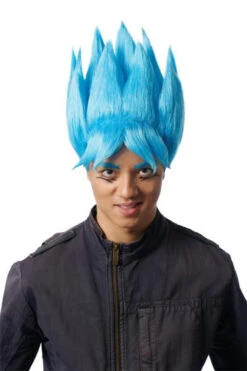 Anime Warrior Blue Super Saiyan God Wig | Dragonball Z | Wigs And Hair Pieces