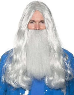 Grey Wizard Wig And Beard | Fantasy | Wigs And Hair Pieces