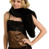 Black Faux Fur Stole | 1920s | Costume Pieces