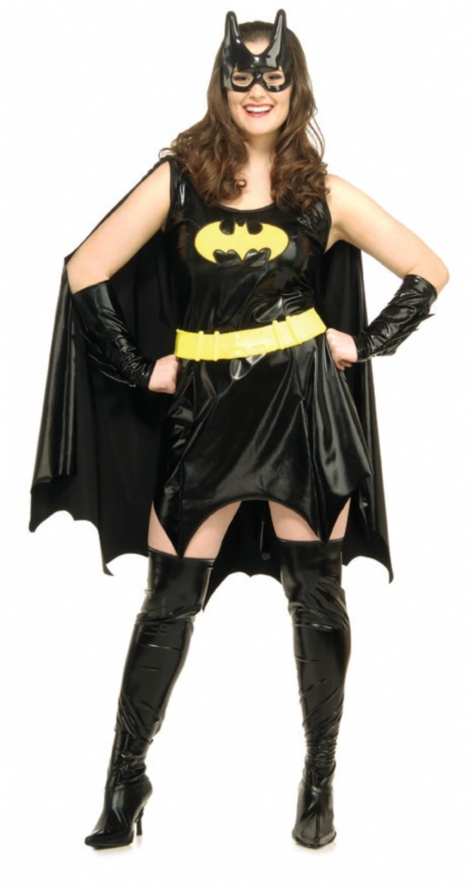 Batgirl Vinyl Wet Look Plus Size Dress | DC | Womens Costumes 1 Batgirl Vinyl Wet Look Plus Size Dress | DC | Womens Costumes