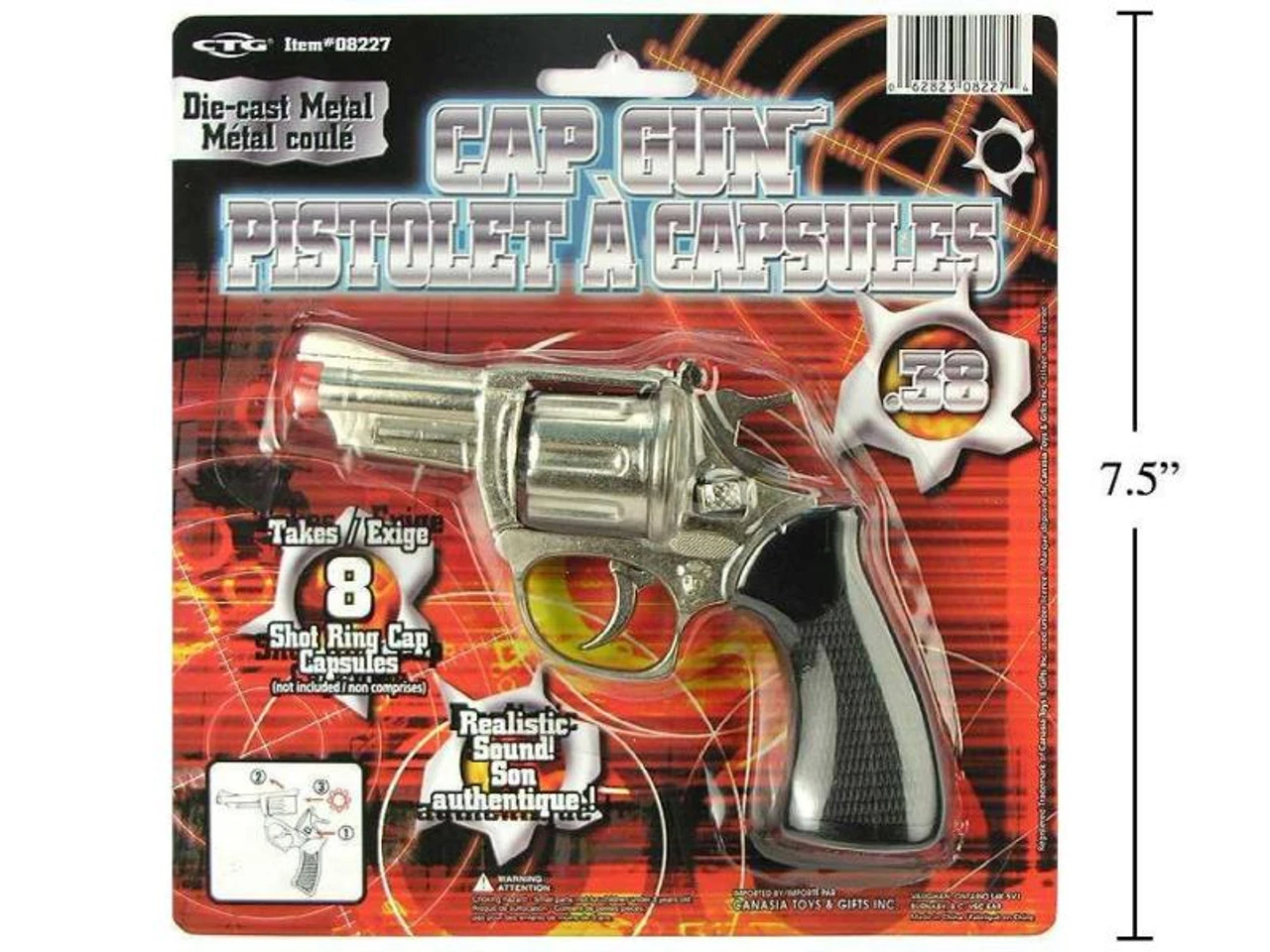 6.5 Inch Detective Die Cast Mini Revolver Cap Gun | Law Enforcement | Cap Gun | Props And Play Weapons 1 6.5 Inch Detective Die Cast Mini Revolver Cap Gun | Law Enforcement | Cap Gun | Props And Play Weapons