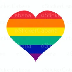 Rainbow Heart | Sticker Cabana | Vinyl Stickers