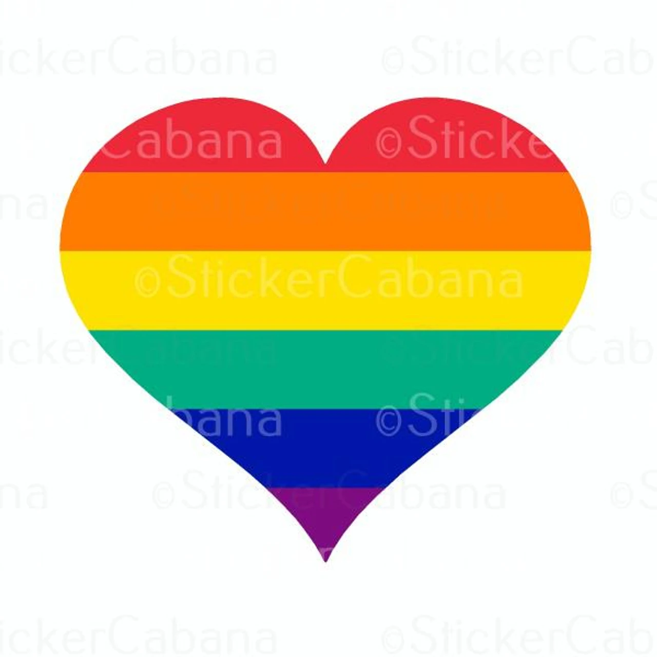 Rainbow Heart | Sticker Cabana | Vinyl Stickers 1 Rainbow Heart | Sticker Cabana | Vinyl Stickers