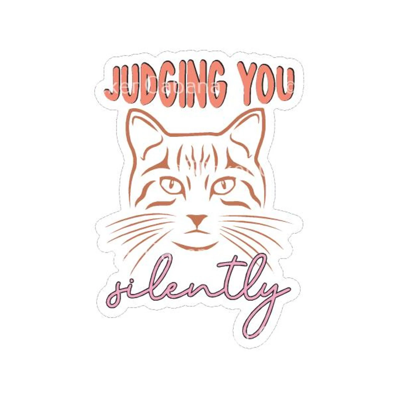 Judging You Silently Cat | Sticker Cabana | Vinyl Stickers 1 Judging You Silently Cat | Sticker Cabana | Vinyl Stickers