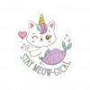 Stay Meow-Gical Cat Mermaid | Sticker Cabana | Vinyl Stickers