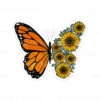 Orange Butterfly With Sunflower Wing | Sticker Cabana | Vinyl Stickers
