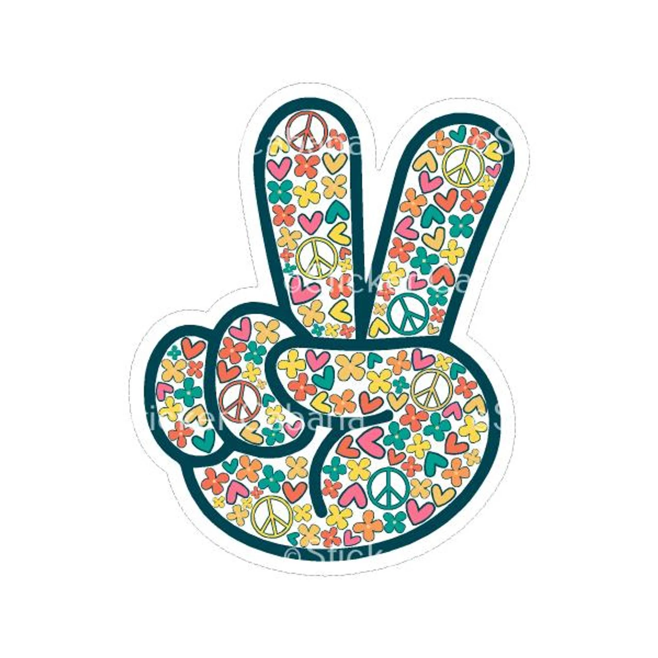 Peace Hand | Sticker Cabana | Vinyl Stickers 1 Peace Hand | Sticker Cabana | Vinyl Stickers