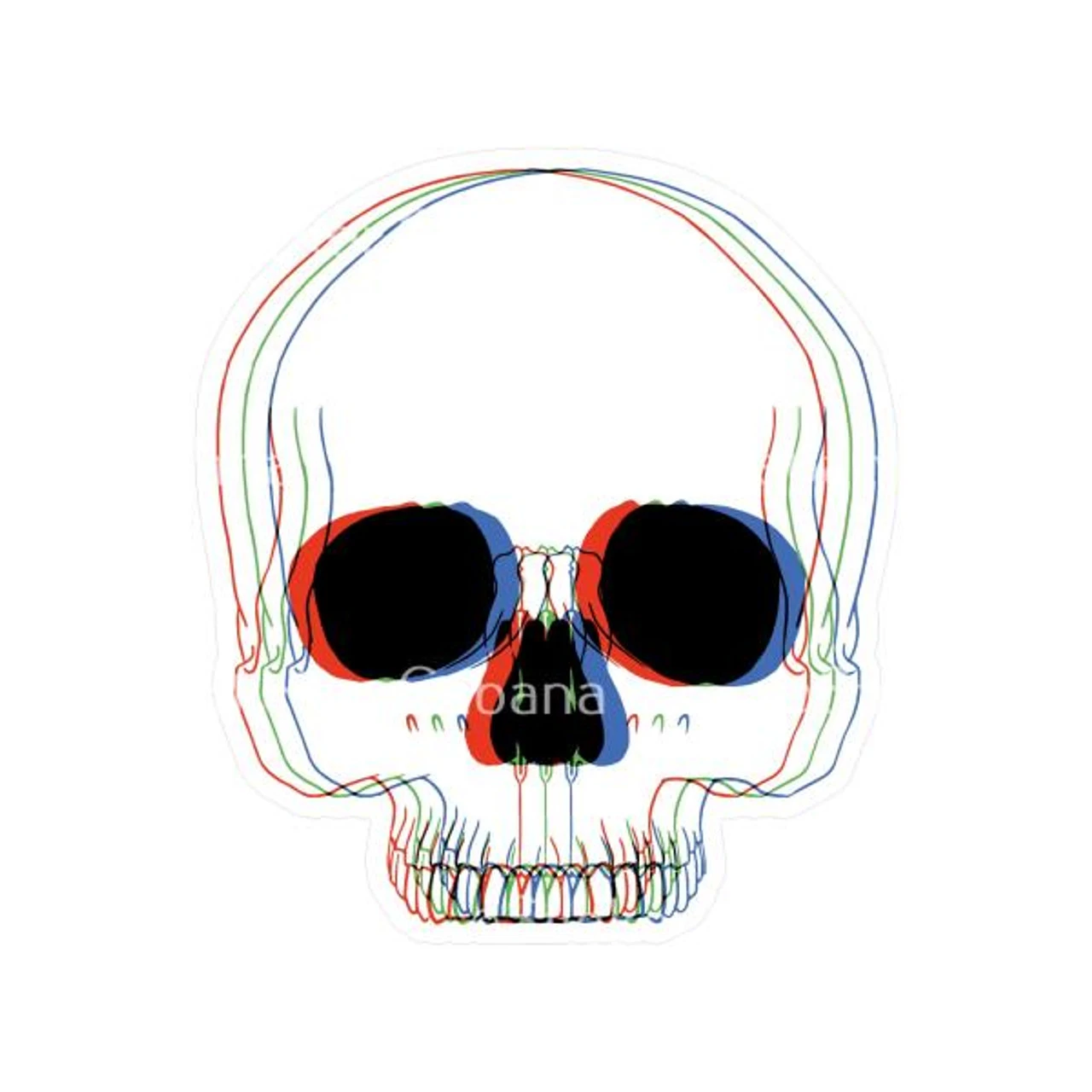 Trippy Skull Head | Sticker Cabana | Vinyl Stickers 1 Trippy Skull Head | Sticker Cabana | Vinyl Stickers