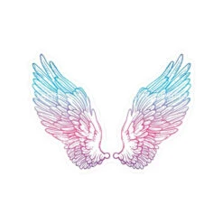 Pink And Blue Angel Wings | Sticker Cabana | Vinyl Stickers