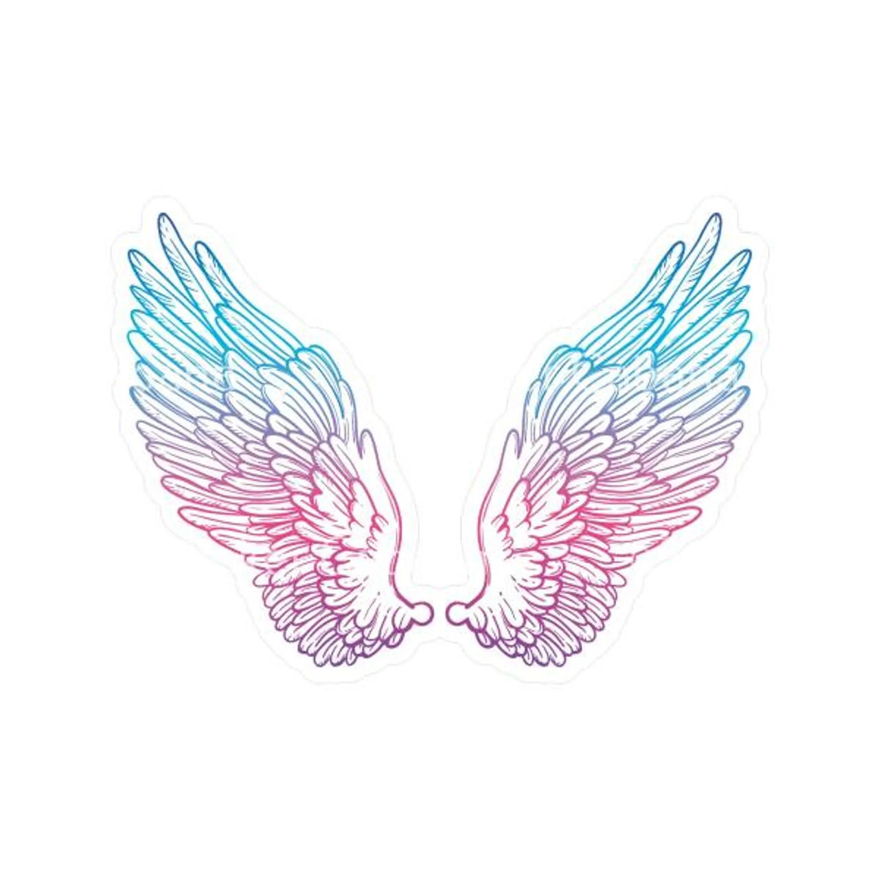 Pink And Blue Angel Wings | Sticker Cabana | Vinyl Stickers 1 Pink And Blue Angel Wings | Sticker Cabana | Vinyl Stickers
