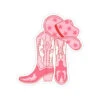 Pink Cowgirl Boots With Hat | Sticker Cabana | Vinyl Stickers