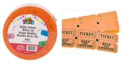 Orange Raffle Tickets 1000 Roll | Novelty | Novelty And Decor
