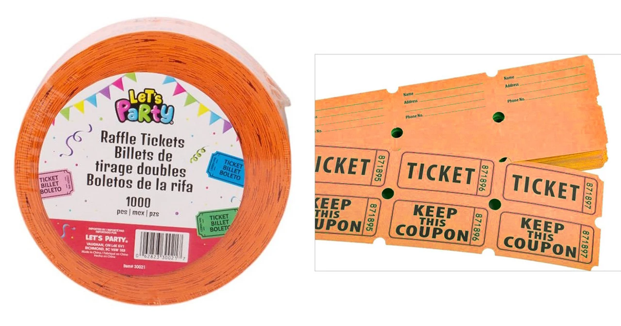 Orange Raffle Tickets 1000 Roll | Novelty | Novelty And Decor 1 Orange Raffle Tickets 1000 Roll | Novelty | Novelty And Decor