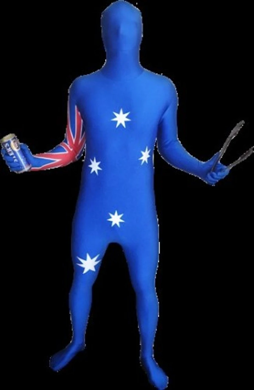LAST OF | Australian Flag Morphsuit | Adult Size Large (64-70in) 1 LAST OF | Australian Flag Morphsuit | Adult Size Large (64-70in)