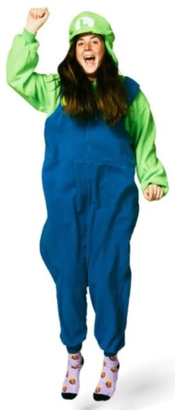 Super Mario Luigi Kigurumi Onesie | Super Mario Bros | Adult Onesies