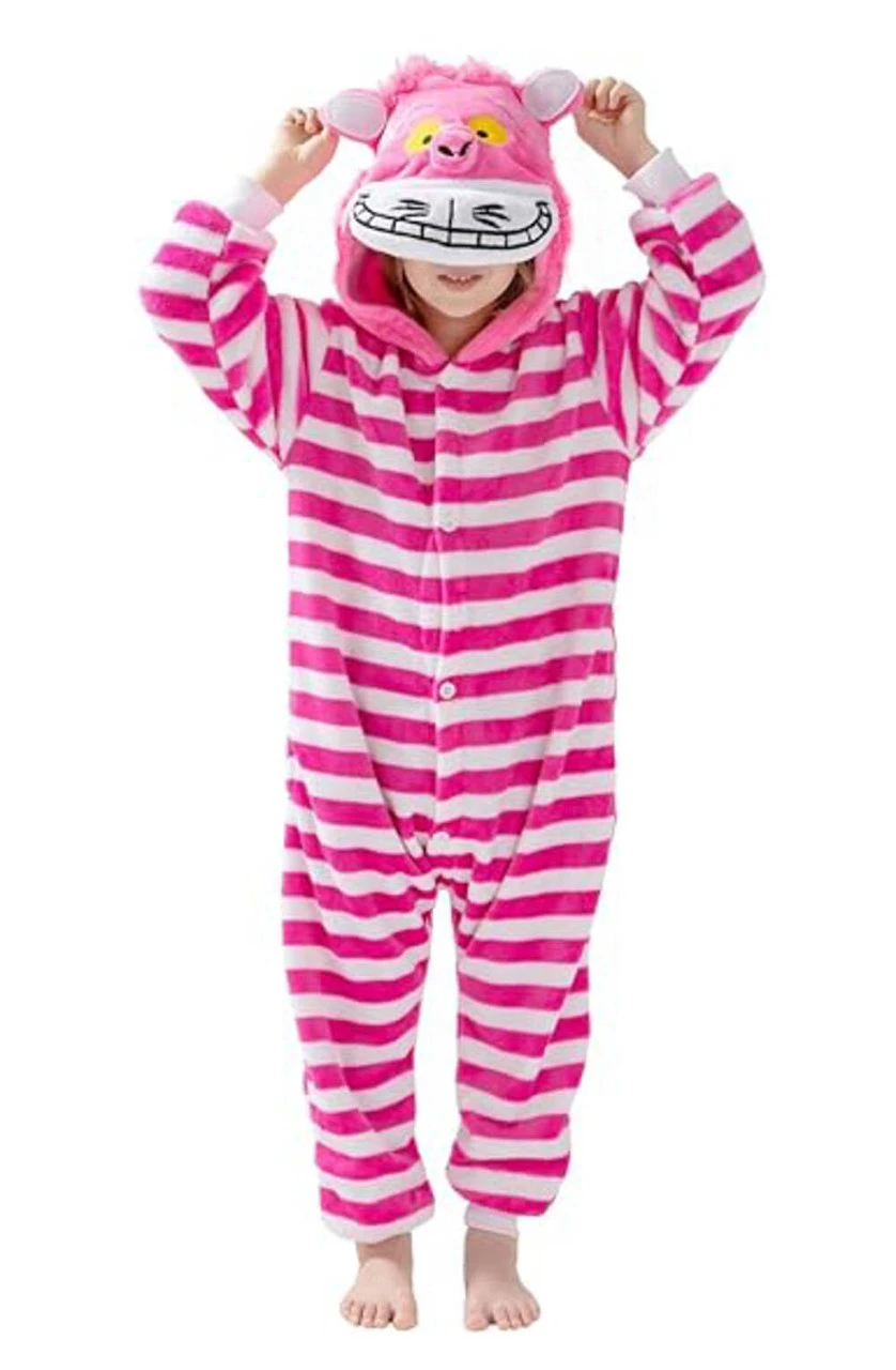 Alice In Wonderland Pink Cheshire Cat Onesie | Alice In Wonderland | Childrens Onesies 1 Alice In Wonderland Pink Cheshire Cat Onesie | Alice In Wonderland | Childrens Onesies
