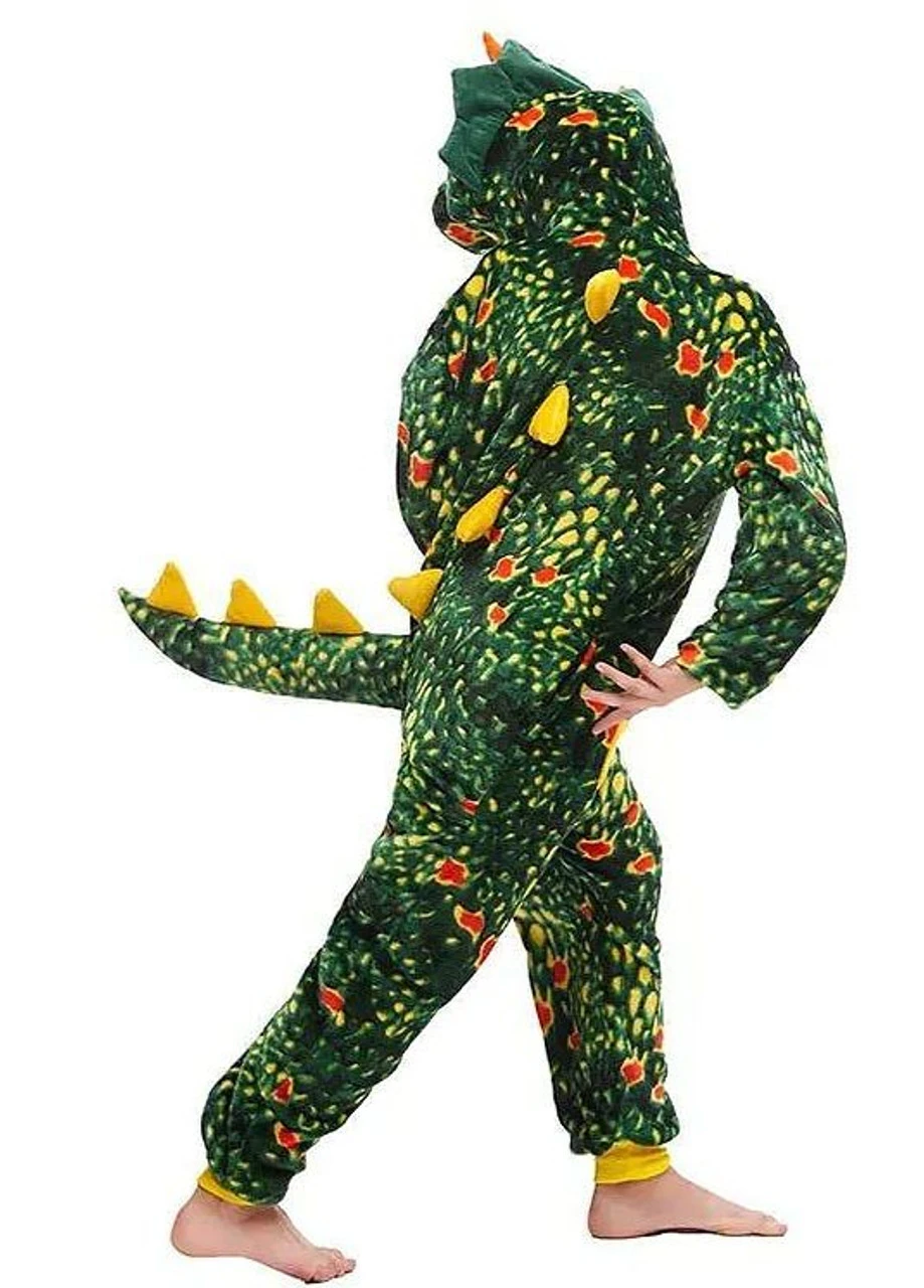 Green Triceratops Dinosaur Onesie | Animals | Childrens Onesies 2 Green Triceratops Dinosaur Onesie | Animals | Childrens Onesies - Image 2
