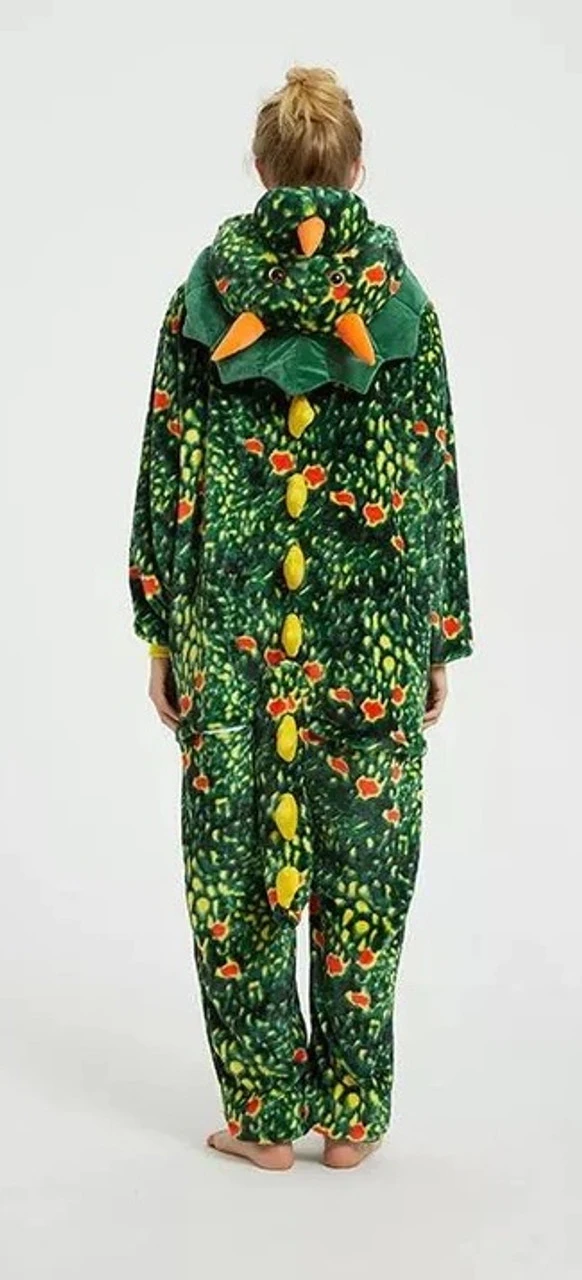 Green Triceratops Dinosaur Onesie | Animals | Adult Onesies 2 Green Triceratops Dinosaur Onesie | Animals | Adult Onesies - Image 2