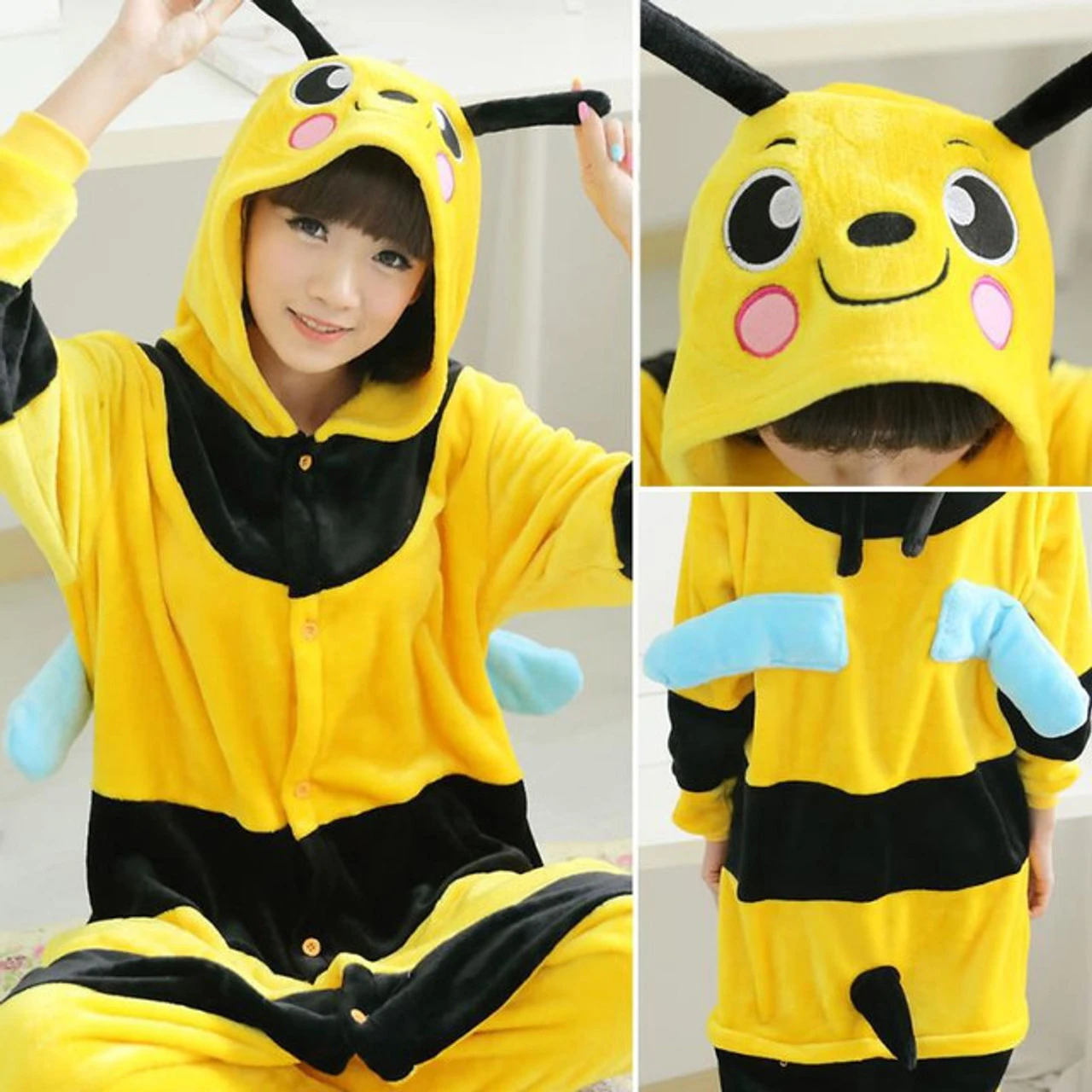 Honey Bee Onesie | Animals | Adult Onesies 3 Honey Bee Onesie | Animals | Adult Onesies - Image 3