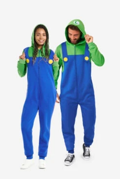 Super Mario Luigi Onesie | Super Mario Bros | Adult Onesies