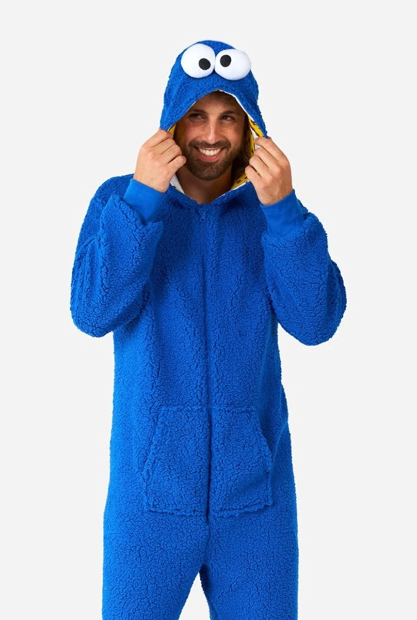 Sesame Street Cookie Monster Onesie | Sesame Street | Adult Onesies 2 Sesame Street Cookie Monster Onesie | Sesame Street | Adult Onesies - Image 2