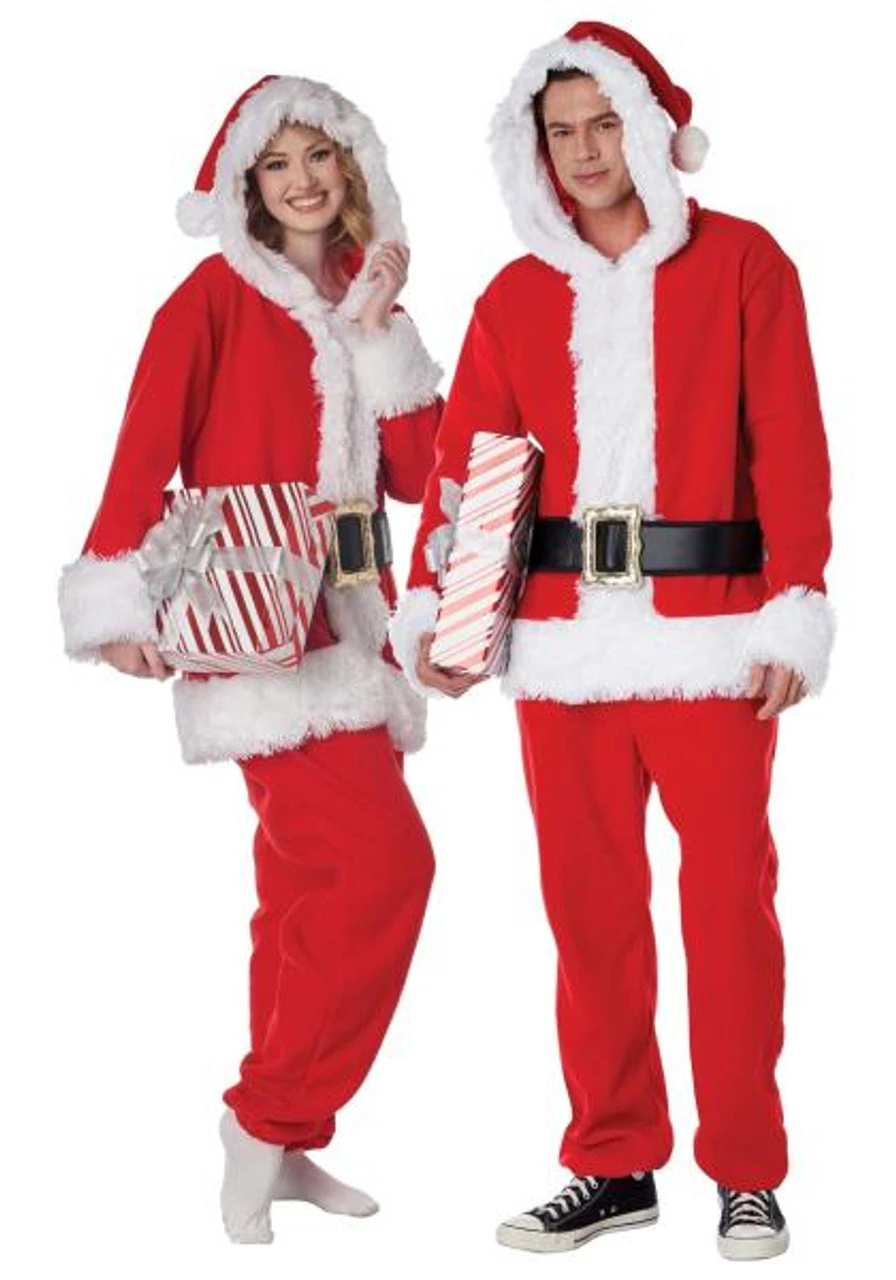 Santa Jumpsuit With Hood | Christmas | Mens Costumes 1 Santa Jumpsuit With Hood | Christmas | Mens Costumes