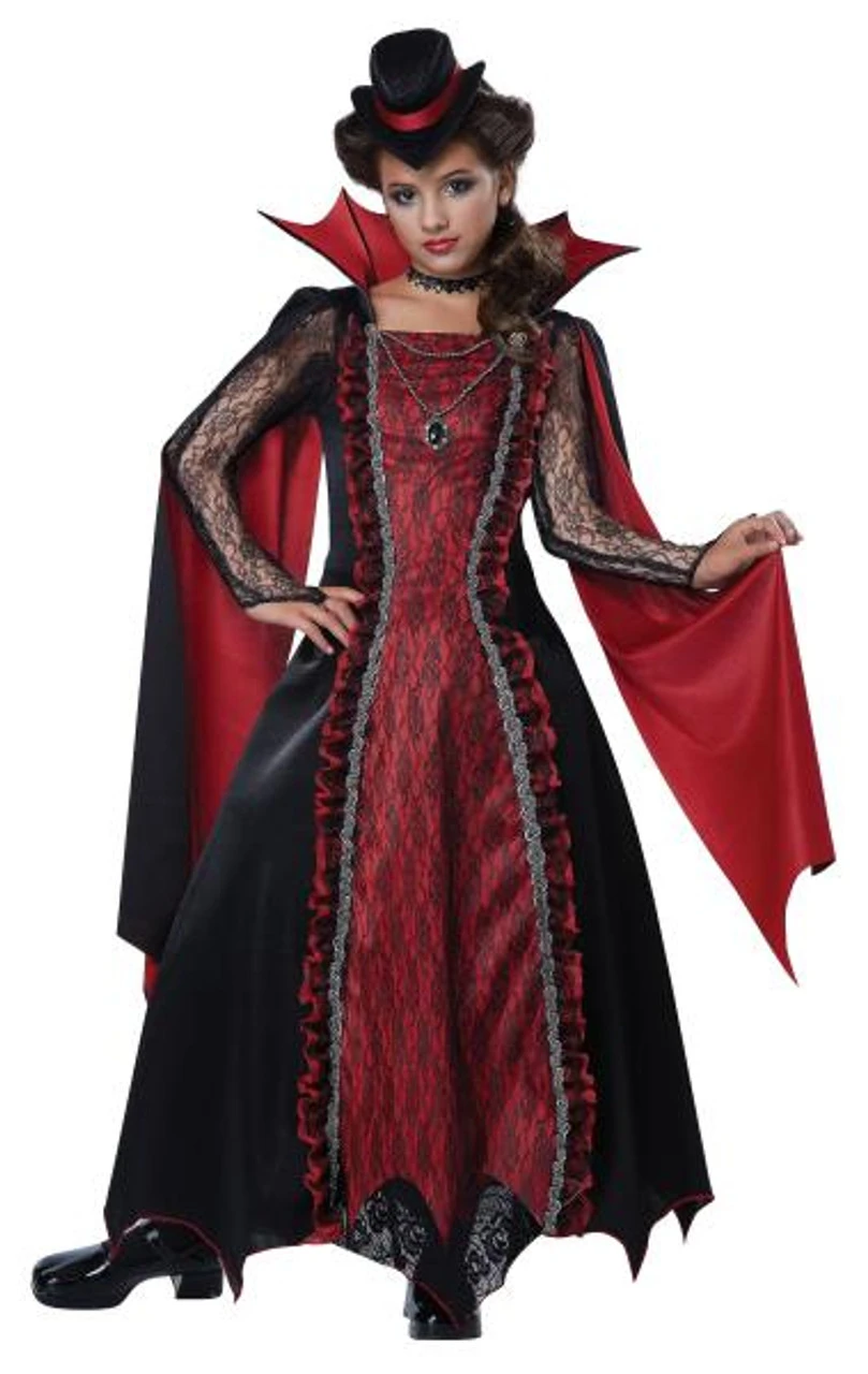 Victorian Vampira | Vampires | Childrens Costumes 1 Victorian Vampira | Vampires | Childrens Costumes