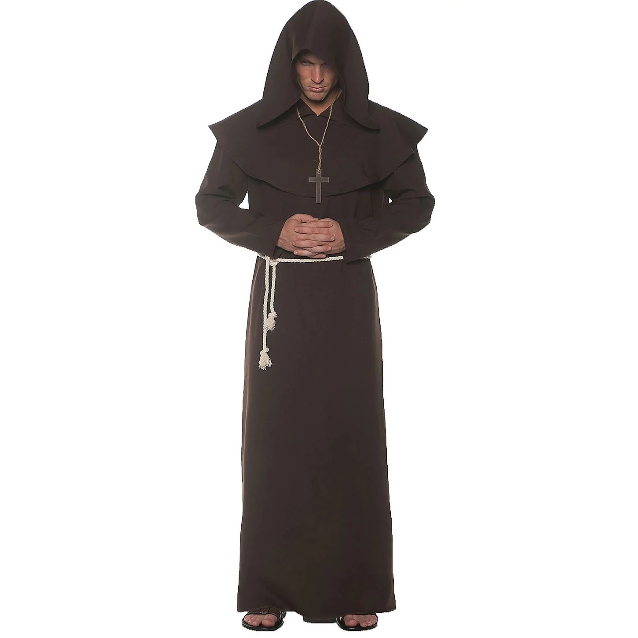 Brown Monastic Monk Costume | Medieval | Mens Costumes 1 Brown Monastic Monk Costume | Medieval | Mens Costumes