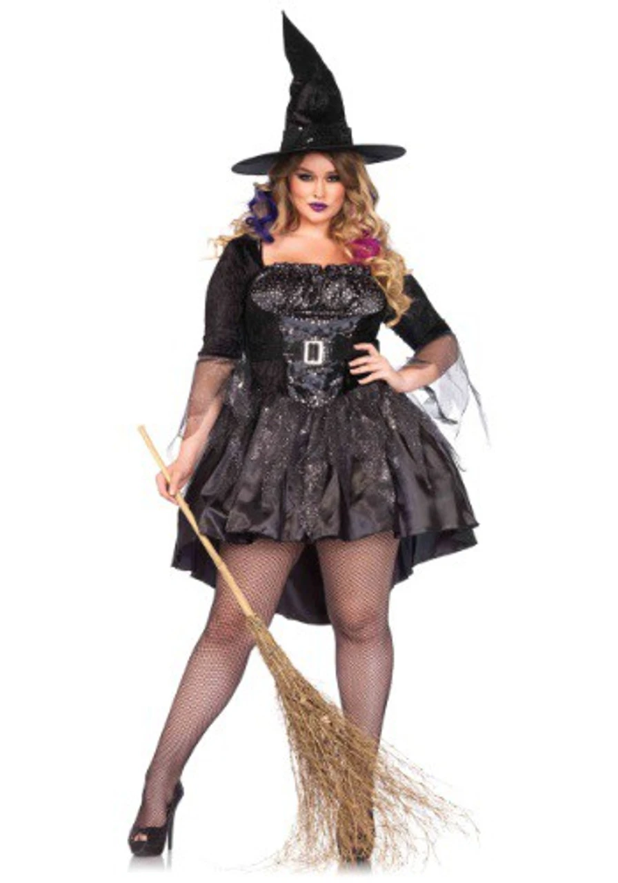 Black Magic Mistress Witch Plus Size Costume | Halloween | Womens Costumes 1 Black Magic Mistress Witch Plus Size Costume | Halloween | Womens Costumes