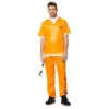 Orange Inmate Prisoner Uniform Costume | Law Enforcement | Mens Costumes