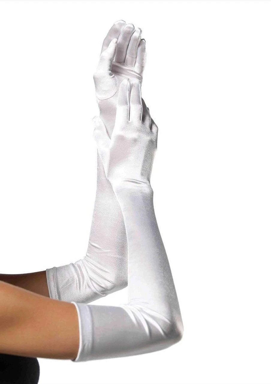 Extra Long Satin Gloves White | Costume Accessories | Accessories 1 Extra Long Satin Gloves White | Costume Accessories | Accessories