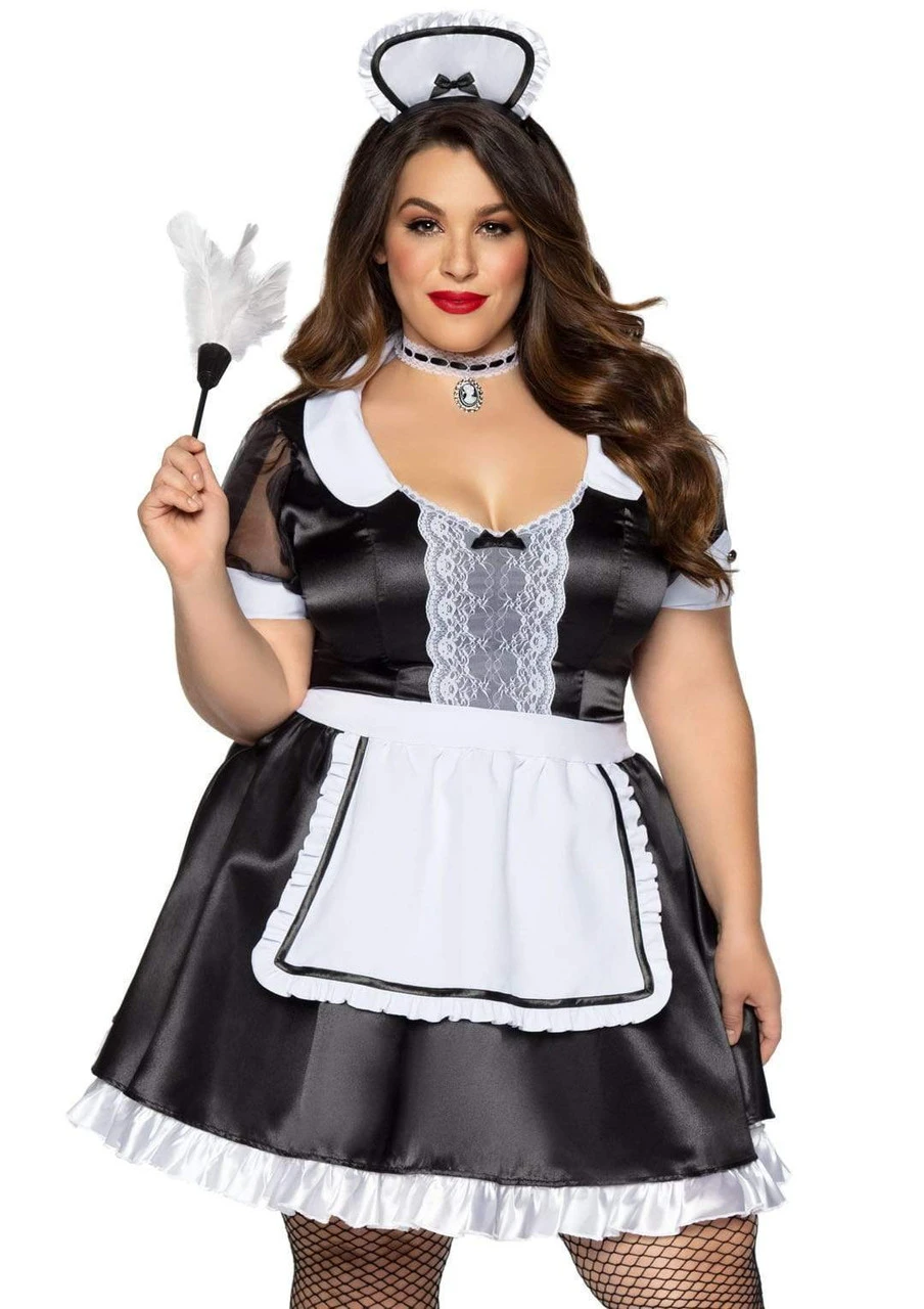 Classic French Maid Plus Size Costume | Sexy Maid | Womens Costumes 1 Classic French Maid Plus Size Costume | Sexy Maid | Womens Costumes