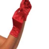 Satin Wrist Length Gloves Red | 1920s | Accessories