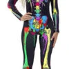 Neon Paint Splatter Skeleton Bodysuit | Halloween | Childrens Costumes