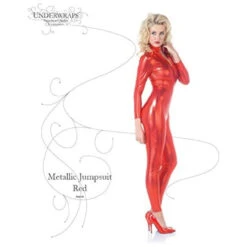 Britney Spears Inspired Red Metallic Jumpsuit | Entertainer | Womens Costumes