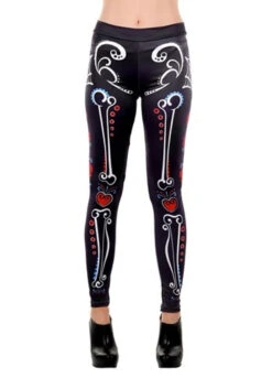 Sugar Skull Graphic Leggings | Day Of The Dead | Legwear And Tights