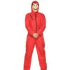 Money Heist Hooded Jumpsuit With Anonymous Mask | Money Heist | Mens Costumes